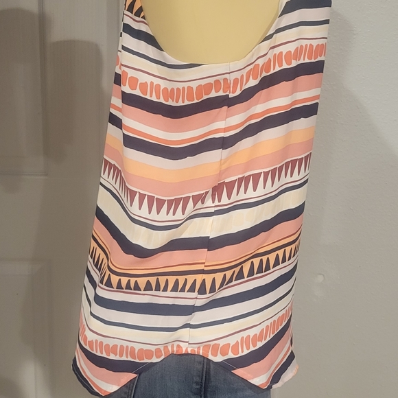 LOFT size small multi-colored sleeveless blouse - Picture 2 of 4